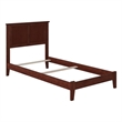 Madison Twin XL Solid Wood Foundation Bed in Walnut