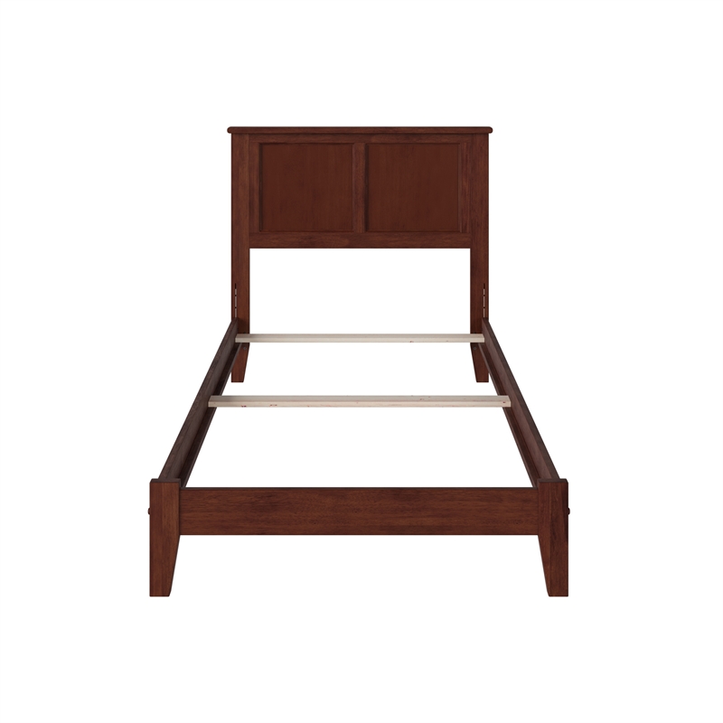 Madison Twin XL Solid Wood Foundation Bed in Walnut