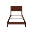 Madison Twin XL Solid Wood Foundation Bed in Walnut