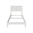 Madison Twin Solid Wood Foundation Bed in White