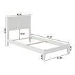 Madison Twin Solid Wood Foundation Bed in White