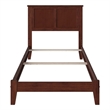 Madison Twin Solid Wood Foundation Bed in Walnut