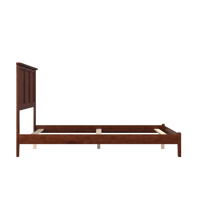 Madison Full Solid Wood Foundation Bed in Walnut