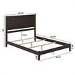 Madison Queen Solid Wood Foundation Bed in Espresso