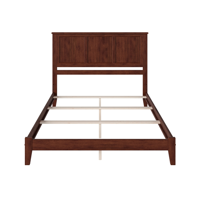 Madison King Solid Wood Foundation Bed in Walnut