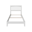 Mission Twin Solid Wood Foundation Bed in White