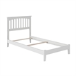 Mission Twin Solid Wood Foundation Bed in White
