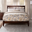 Mission Full Solid Wood Foundation Bed in Walnut