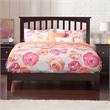 Mission Queen Solid Wood Foundation Bed in Espresso