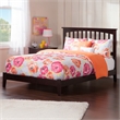 Mission Queen Solid Wood Foundation Bed in Espresso