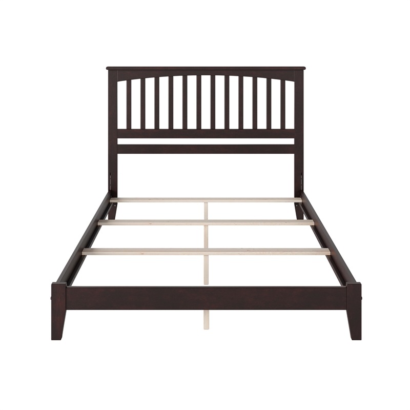 Mission Queen Solid Wood Foundation Bed in Espresso