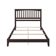 Mission Queen Solid Wood Foundation Bed in Espresso