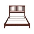 Mission King Solid Wood Foundation Bed in Walnut