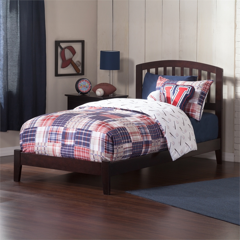 Richmond Twin XL Solid Wood Foundation Bed in Espresso