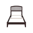 Richmond Twin XL Solid Wood Foundation Bed in Espresso