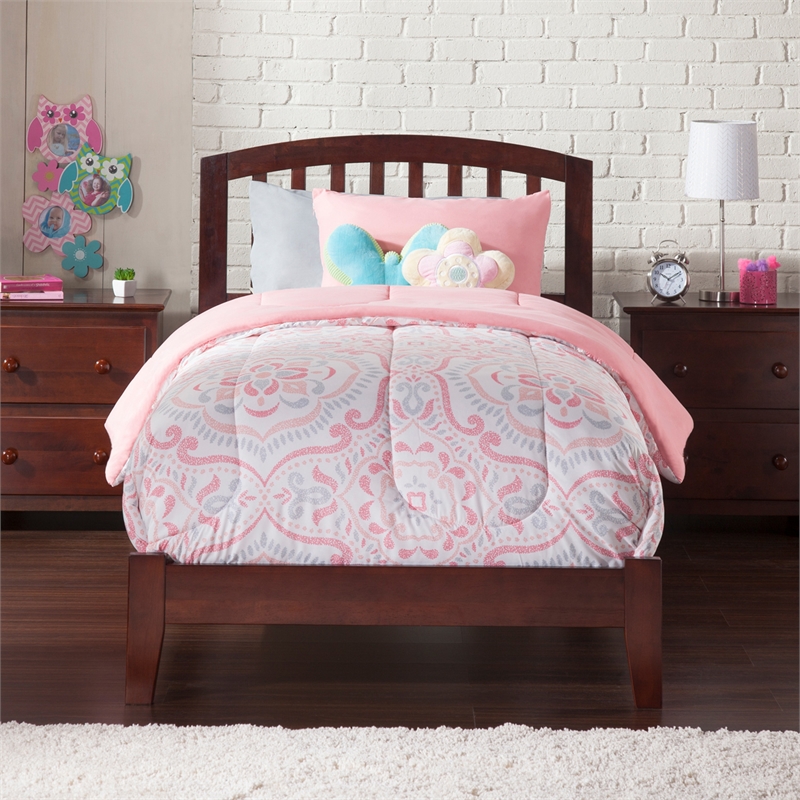 Richmond Twin XL Solid Wood Foundation Bed in Walnut
