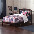 Richmond Twin Solid Wood Foundation Bed in Espresso