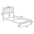Richmond Twin Solid Wood Foundation Bed in White
