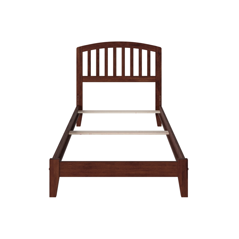 Richmond Twin Solid Wood Foundation Bed in Walnut