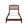 Richmond Twin Solid Wood Foundation Bed in Walnut
