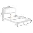 Richmond Full Solid Wood Foundation Bed in White
