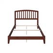 Richmond Full Solid Wood Foundation Bed in Walnut