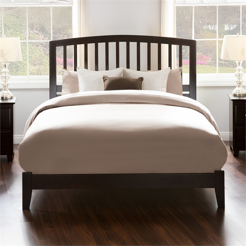 Richmond Queen Solid Wood Foundation Bed in Espresso