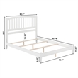 Richmond Queen Solid Wood Foundation Bed in White