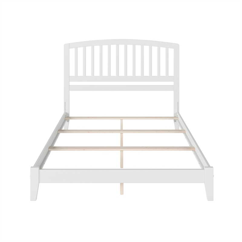 Richmond Queen Solid Wood Foundation Bed in White
