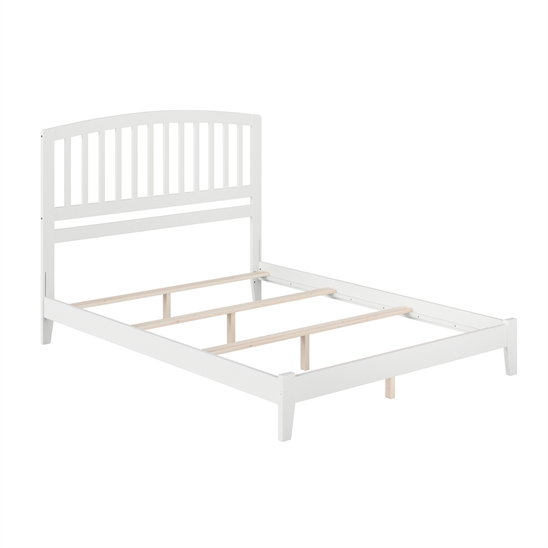Richmond Queen Solid Wood Foundation Bed in White