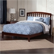 Richmond King Solid Wood Foundation Bed in Walnut