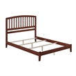 Richmond King Solid Wood Foundation Bed in Walnut