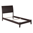 Portland Twin XL Solid Wood Foundation Bed in Espresso
