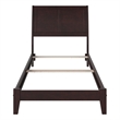 Portland Twin XL Solid Wood Foundation Bed in Espresso