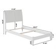 Portland Twin XL Solid Wood Foundation Bed in White