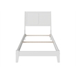Portland Twin XL Solid Wood Foundation Bed in White