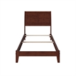 Portland Twin XL Solid Wood Foundation Bed in Walnut