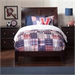 Portland Twin Solid Wood Foundation Bed in Espresso