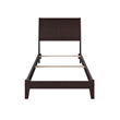 Portland Twin Solid Wood Foundation Bed in Espresso
