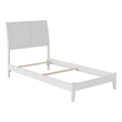 Portland Twin Solid Wood Foundation Bed in White
