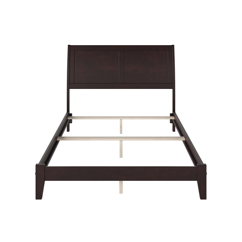 Portland Full Solid Wood Foundation Bed in Espresso