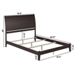 Portland Queen Solid Wood Foundation Bed in Espresso