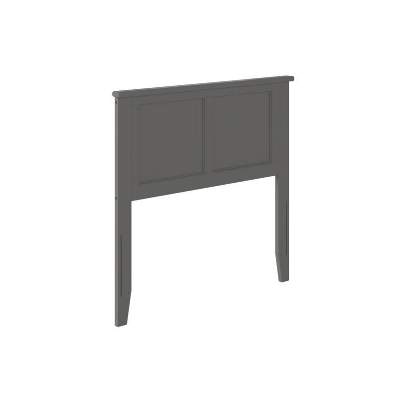Madison Twin Solid Wood Panel Headboard in Grey