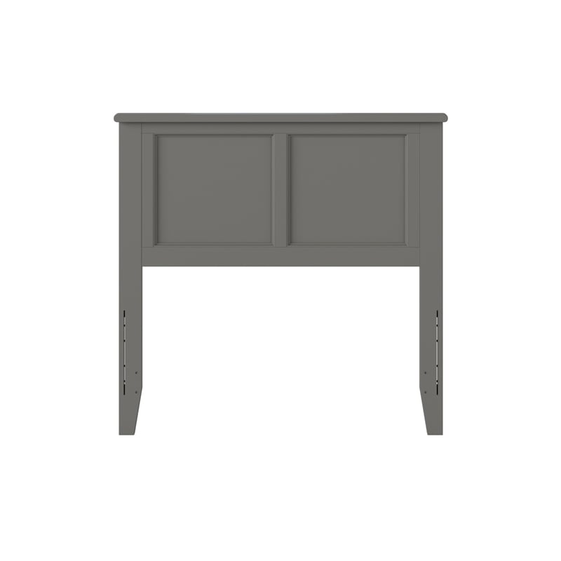 Madison Twin Solid Wood Panel Headboard in Grey