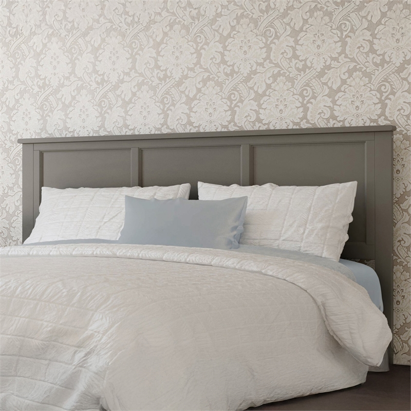 Madison King Solid Wood Panel Headboard in Grey