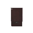 Nantucket Twin Wood Murphy Bed Chest w Mattress and Built-in Charger in Espresso