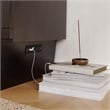 Nantucket Twin Wood Murphy Bed Chest w Mattress and Built-in Charger in Espresso