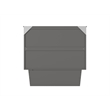 Nantucket Twin Wood Murphy Bed Chest with Mattress and Built-in Charger in Gray