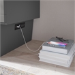 Nantucket Twin Wood Murphy Bed Chest with Mattress and Built-in Charger in Gray