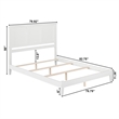 Madison King Solid Wood Foundation Bed in White